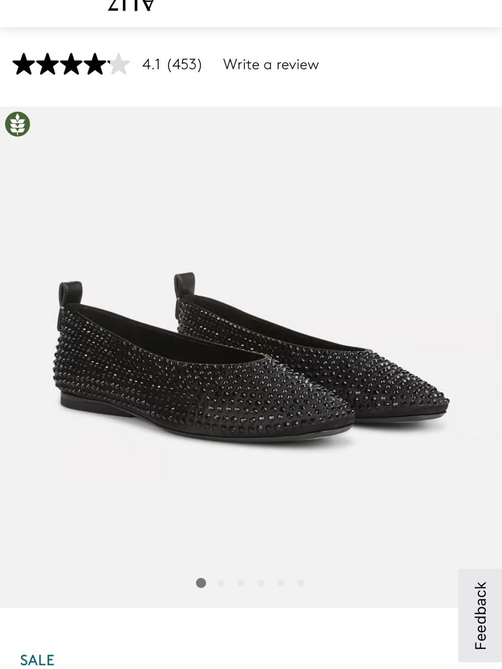Naturalizer Women's Black Crystal-Embellished Slip-On Flats